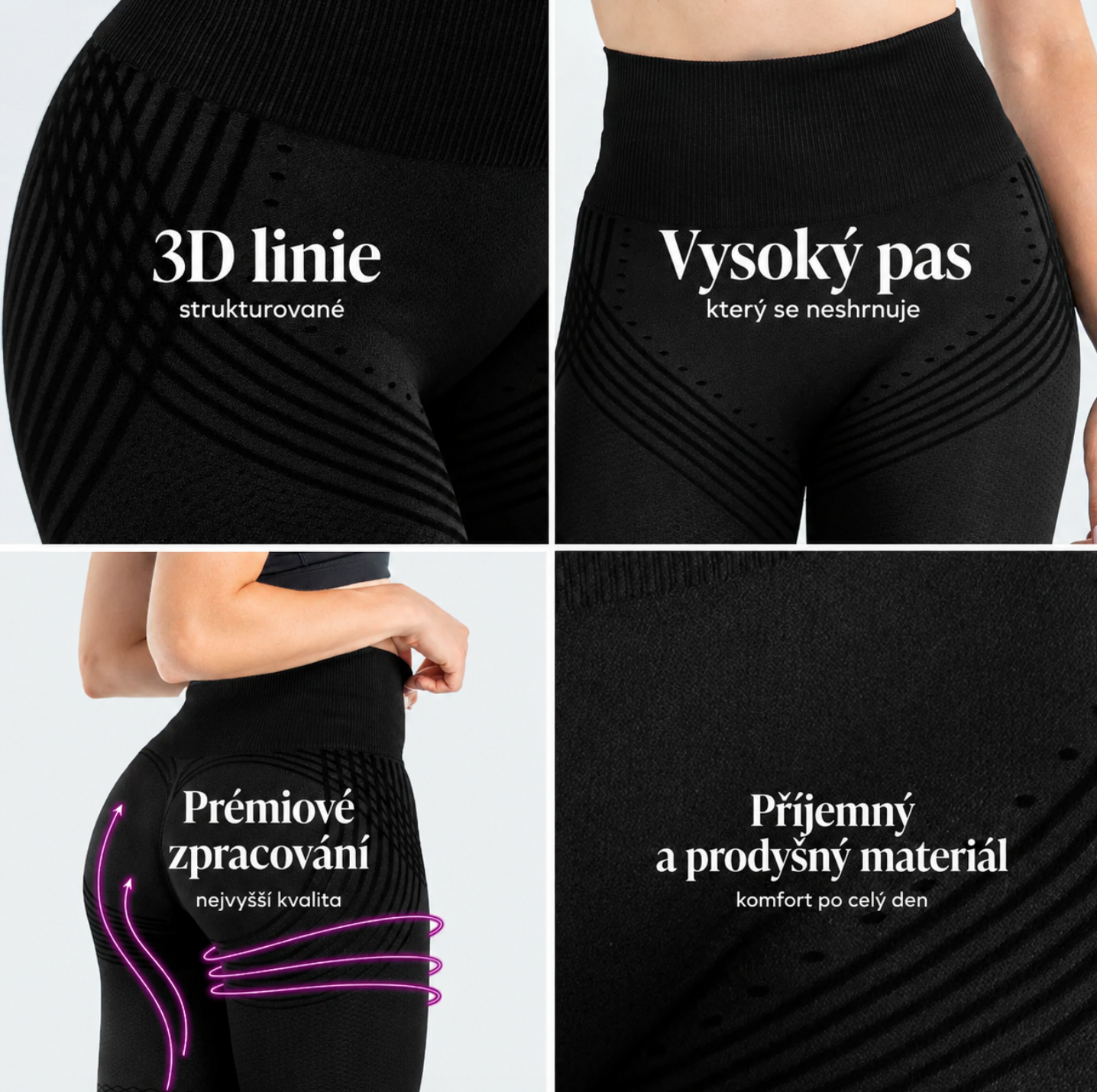 3D legíny | Černé