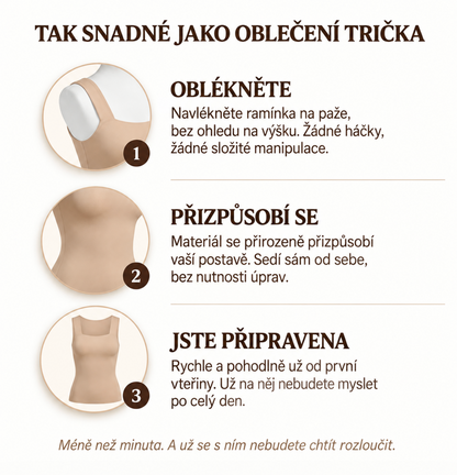 Pohodlné tílko s integrovanou podprsenkou